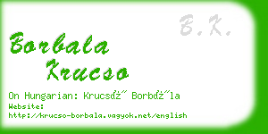 borbala krucso business card